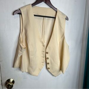 Beige vest plus size staple piece